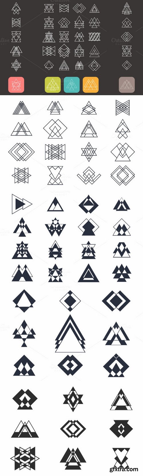 CM - Set of trendy geometric shapes 327801