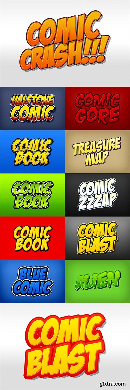 GraphicRiver - Comic Book and Cartoon Photoshop Styles Pack