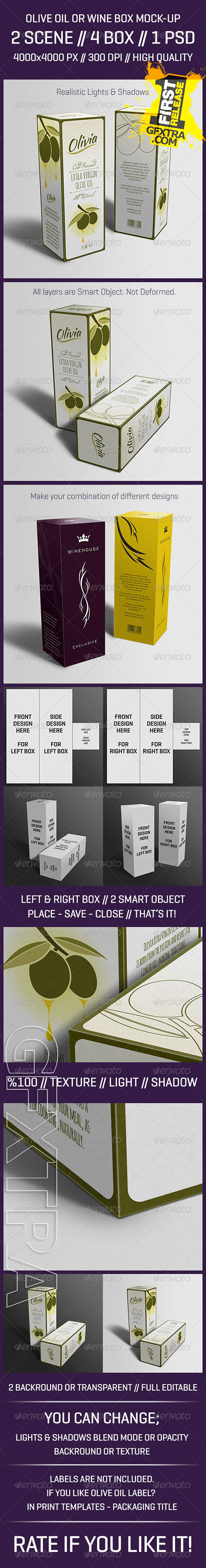 GraphicRiver - Olive Oil or Wine Box Mock-Up 4010348