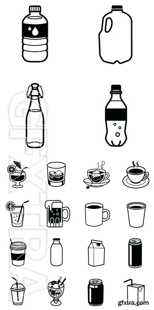 Stock Vectors - Drinks and Beverage containers vector icon