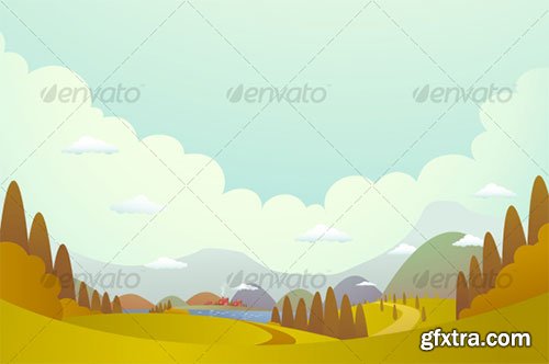 Graphicriver - Hill and villages 52096