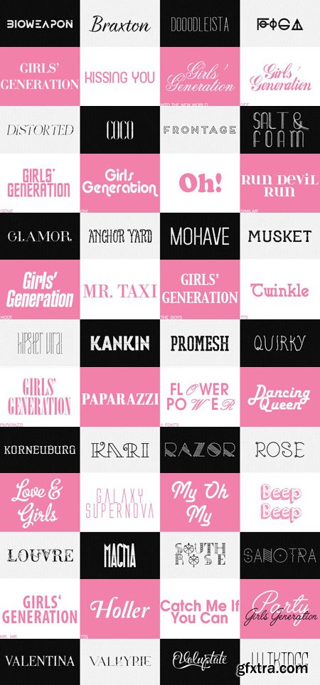Girls\' Generation Fonts - 81 Fonts