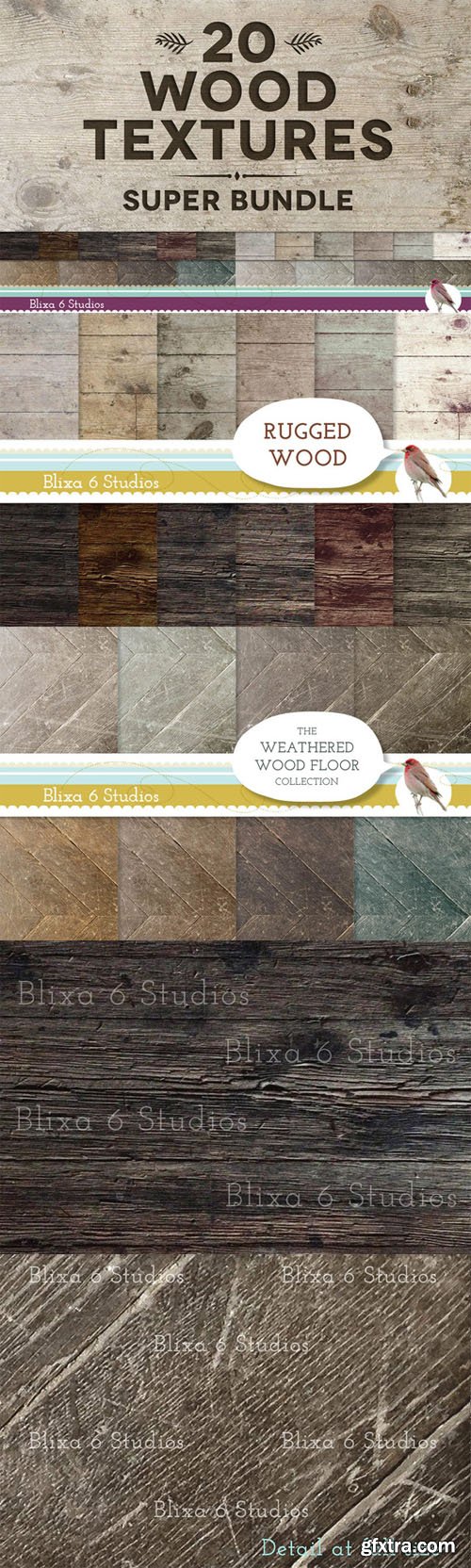 20 Wood Textures Super Bundle - CM 27442