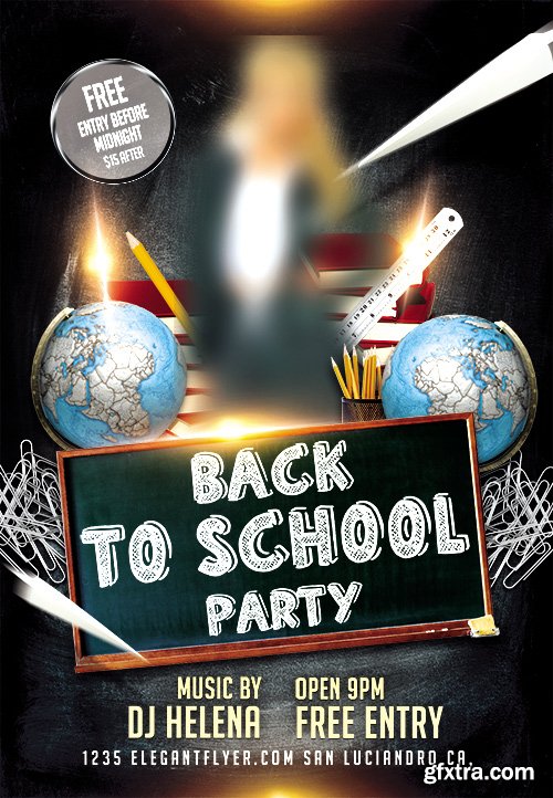 Back to School Flyer PSD Template + Facebook Cover