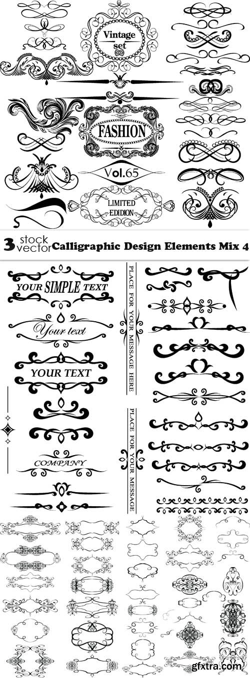 Vectors - Calligraphic Design Elements Mix 4
