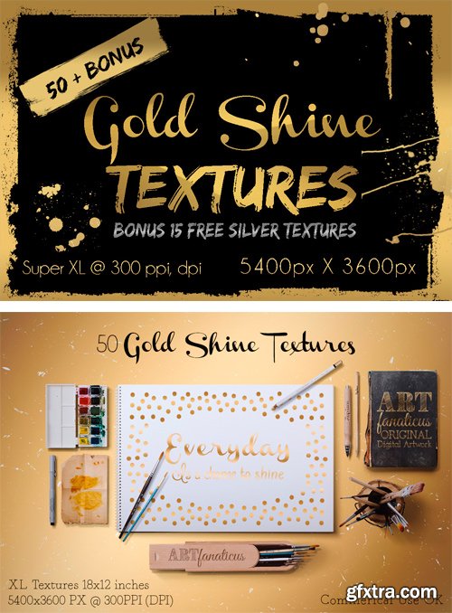 CM 316920 - 50 Gold Shine Textures + Bonus
