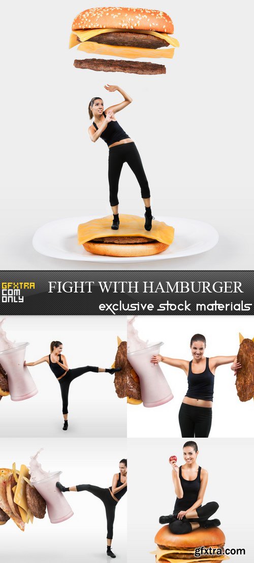 Fight with Hamburger - 5 UHQ JPEG