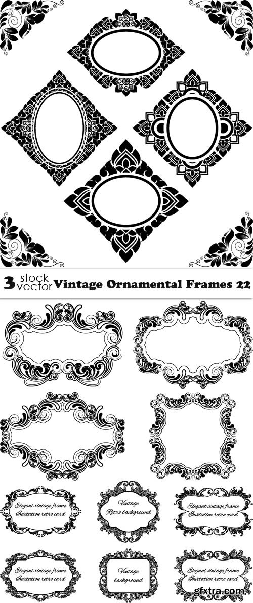 Vectors - Vintage Ornamental Frames 22