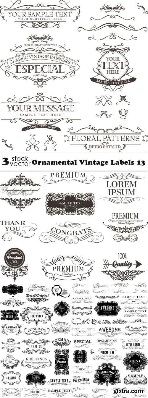 Vectors - Ornamental Vintage Labels 13