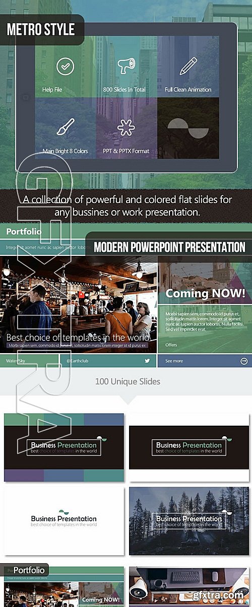 GraphicRiver - Business PPT - Metro Style 12169848
