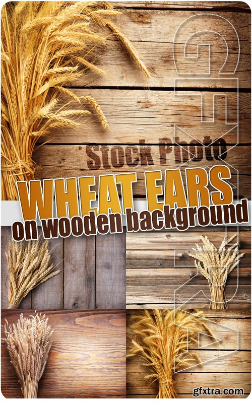 Wheat Ears on the Wooden Table - UHQ Stock Photo