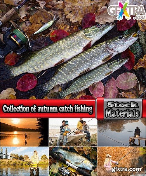 Collection of autumn catch fishing fishing tackle fog on the river yellow woods 25 HQ Jpeg