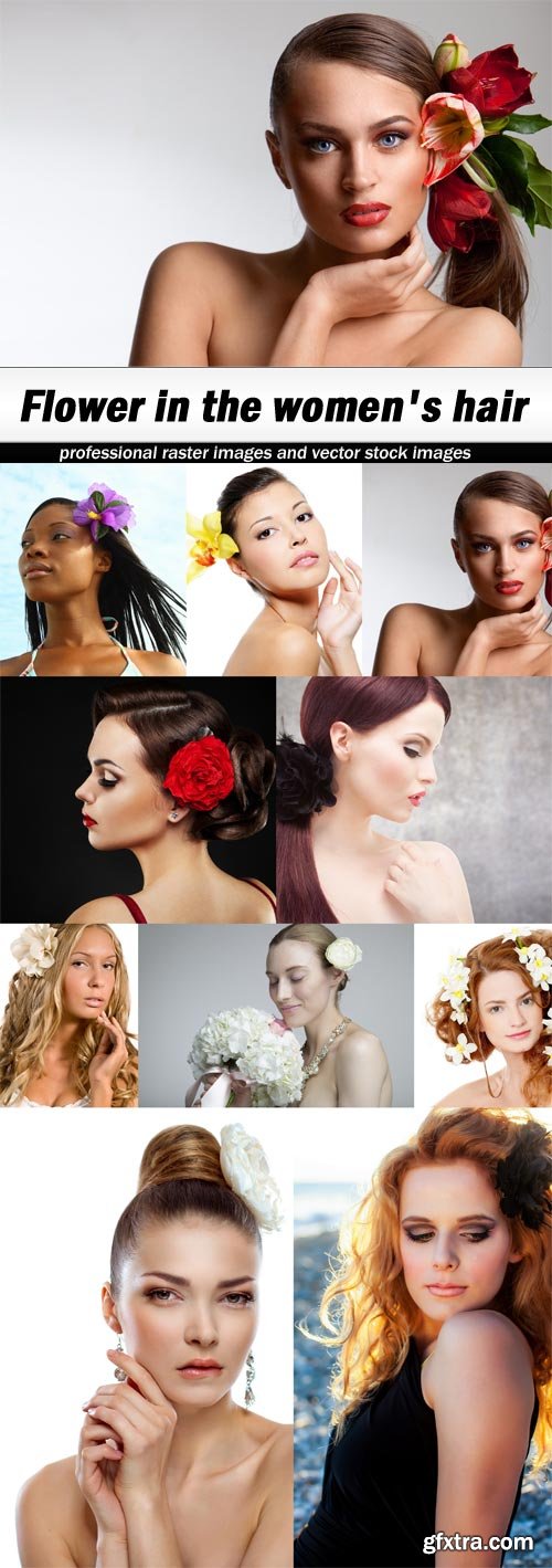 Flower in the women\'s hair
