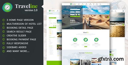 ThemeForest - Traveline v1.0 - Travel Hotel Booking WordPress Theme - 12002783