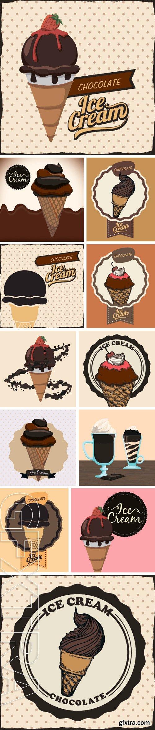 Stock Vectors - Chocolate digital design Ice Cream