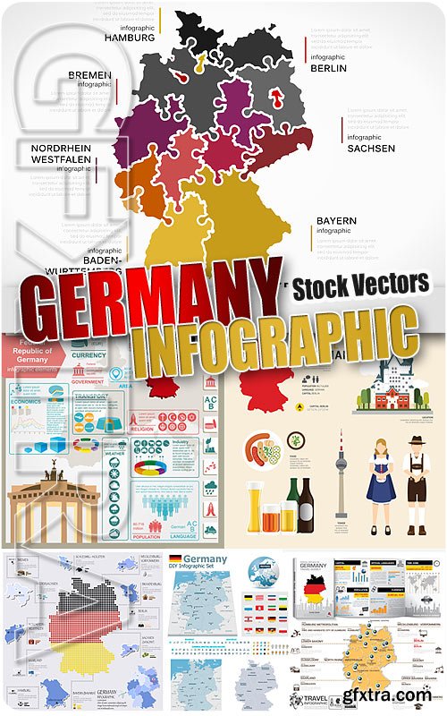 Germany infographic - Stock Vectors