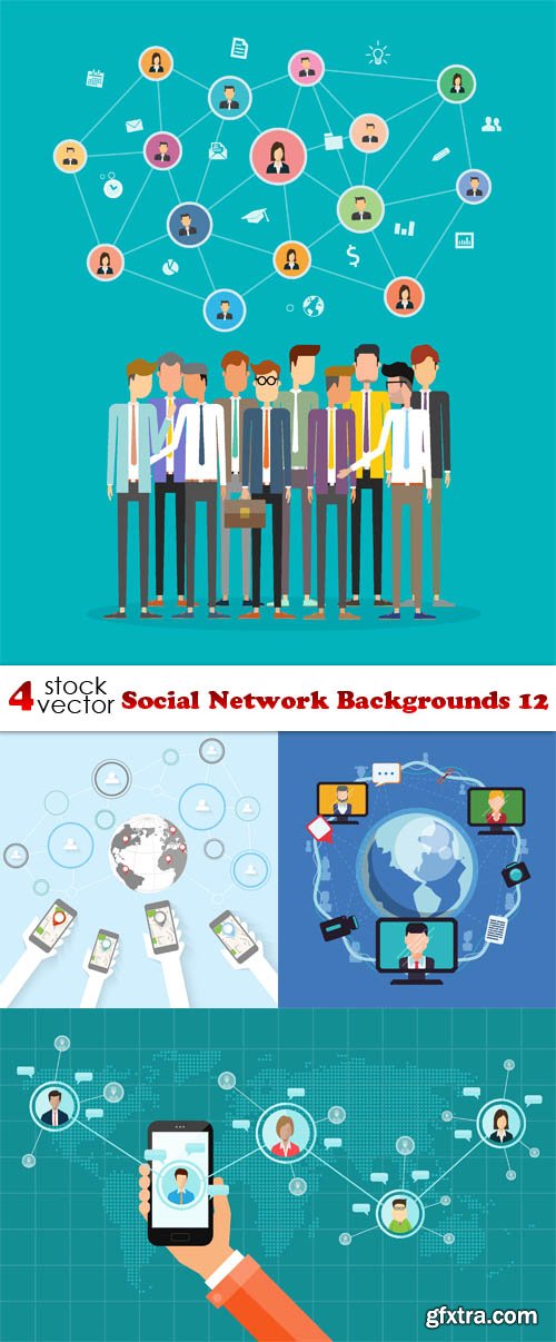 Vectors - Social Network Backgrounds 12