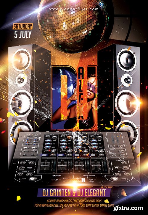 Guest Dj Party 2 – Flyer PSD Template + Facebook Cover
