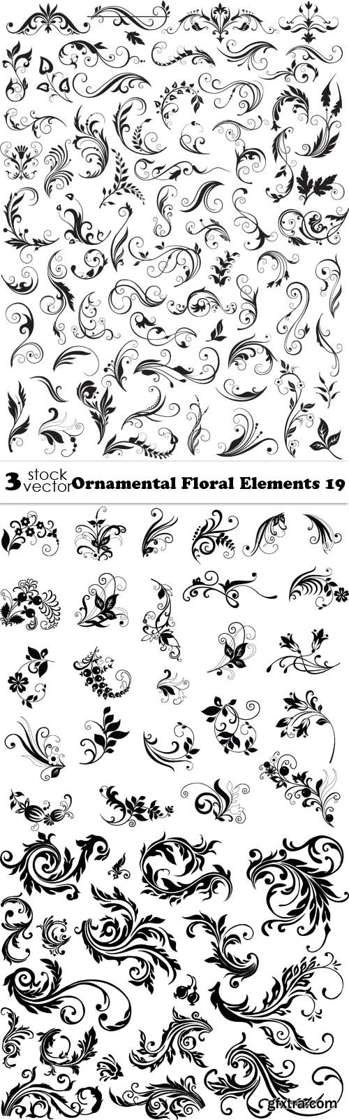 Vectors - Ornamental Floral Elements 19
