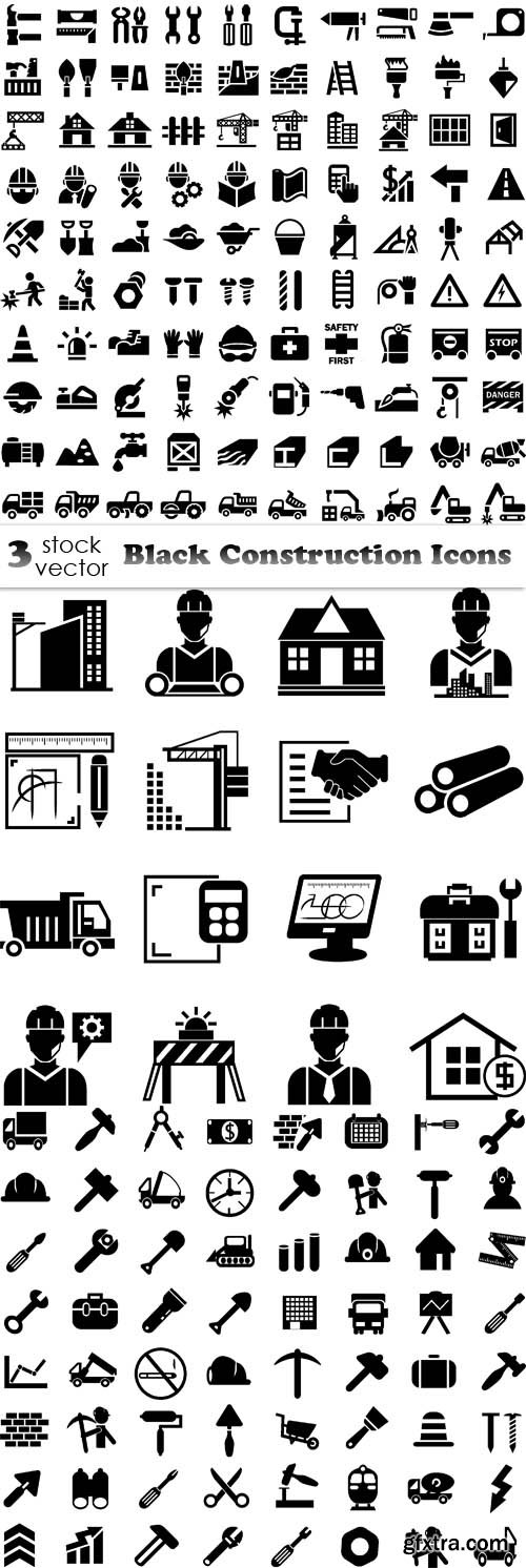 Vectors - Black Construction Icons