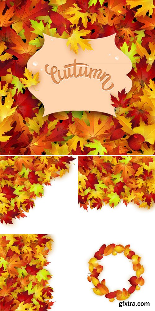 Stock Vectors - Vector Background With Colorful Autumn Leaves
