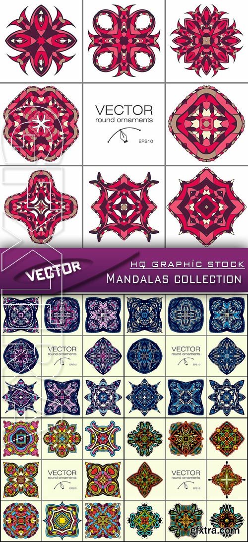 Stock Vector - Mandalas collection
