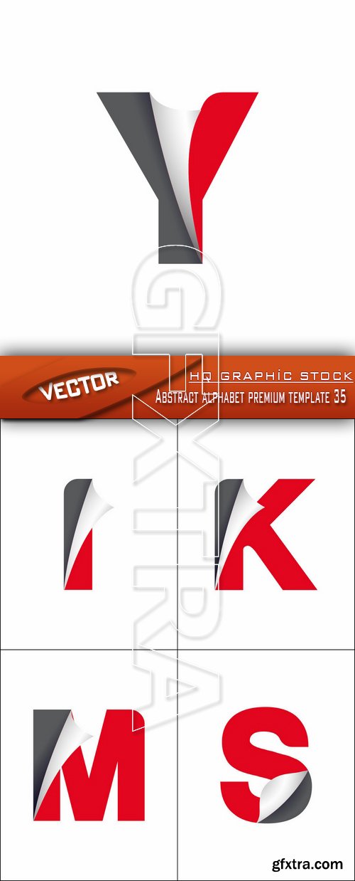 Stock Vector - Abstract alphabet premium template 35
