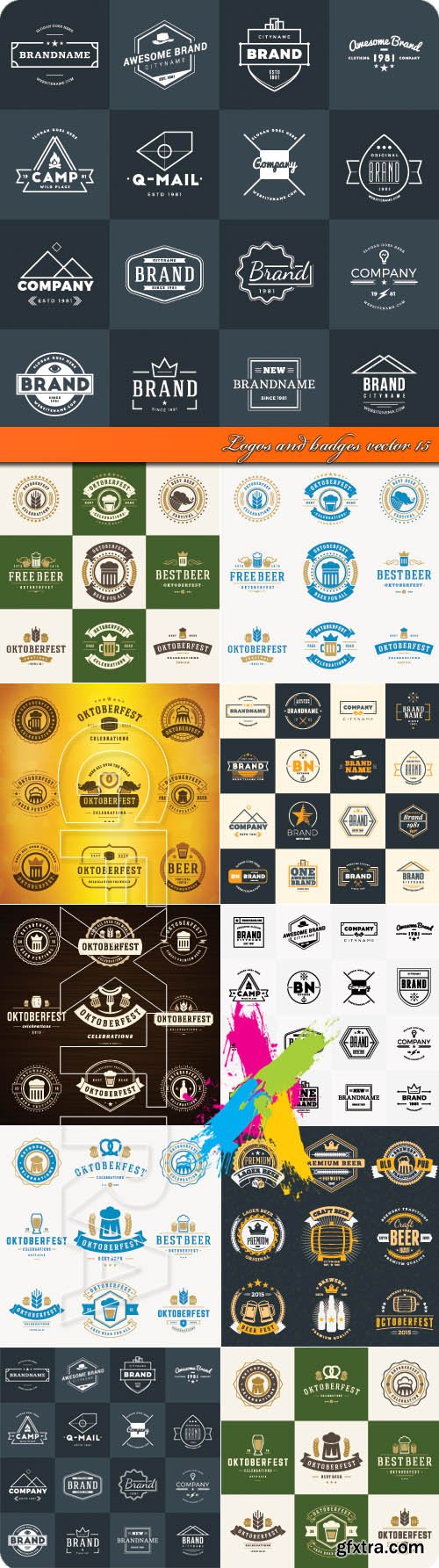 Logos and badges vector 15
