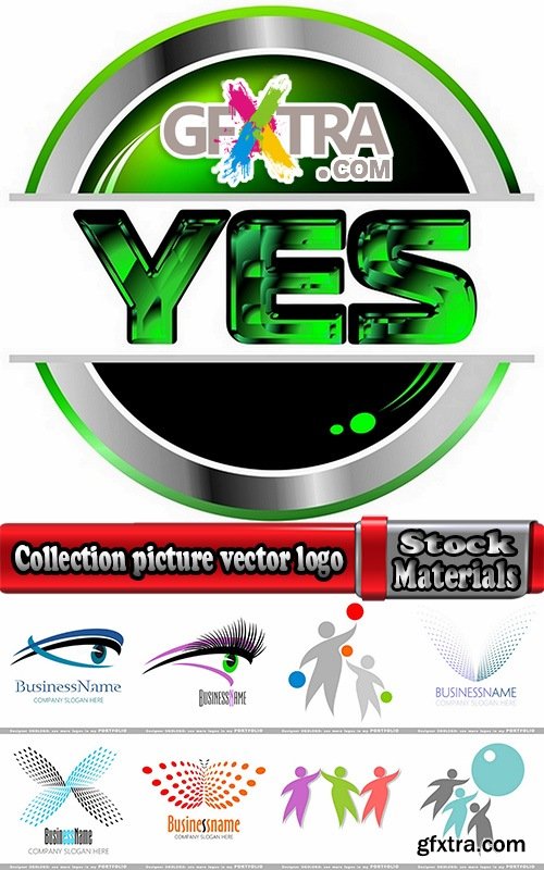 Collection picture vector logo illustration of the business campaign #11-25 EPS
