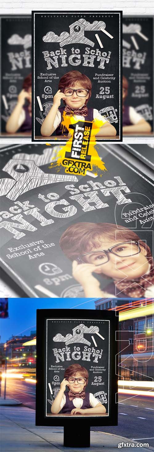 Back to School Night - Flyer Template + Facebook Cover