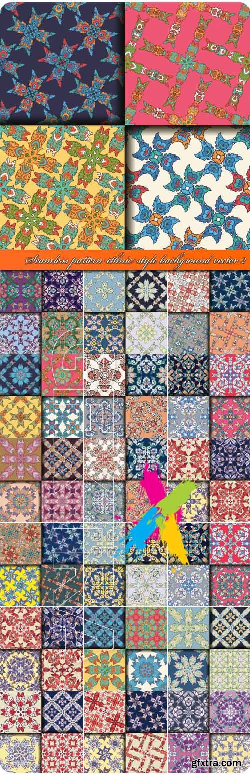Seamless pattern ethnic style background vector 2