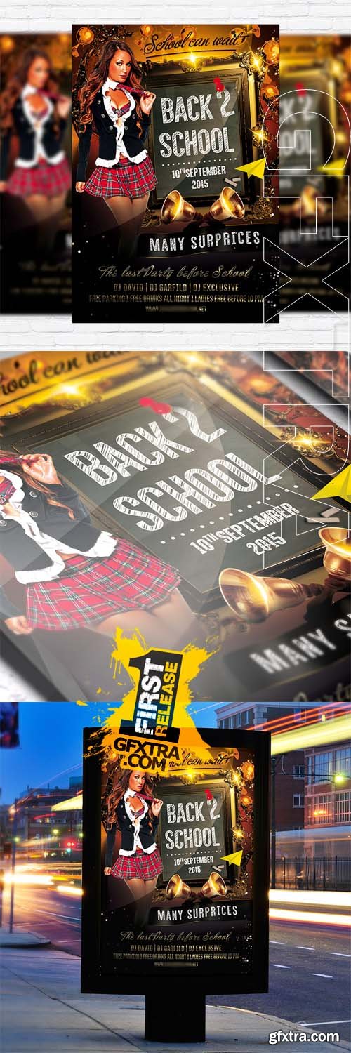 Back to School vol 2 - Flyer Template + Facebook Cover