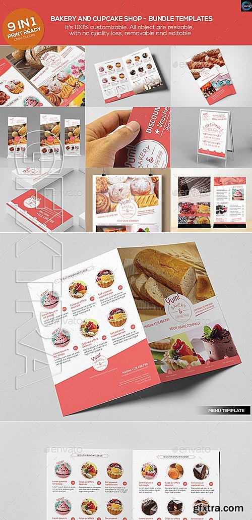 GraphicRiver - Bakery & Cupcake Shop - Bundle Templates 12664182