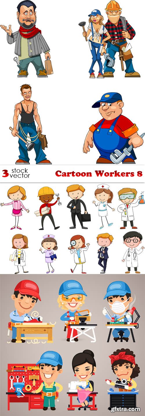 Vectors - Cartoon Workers 8