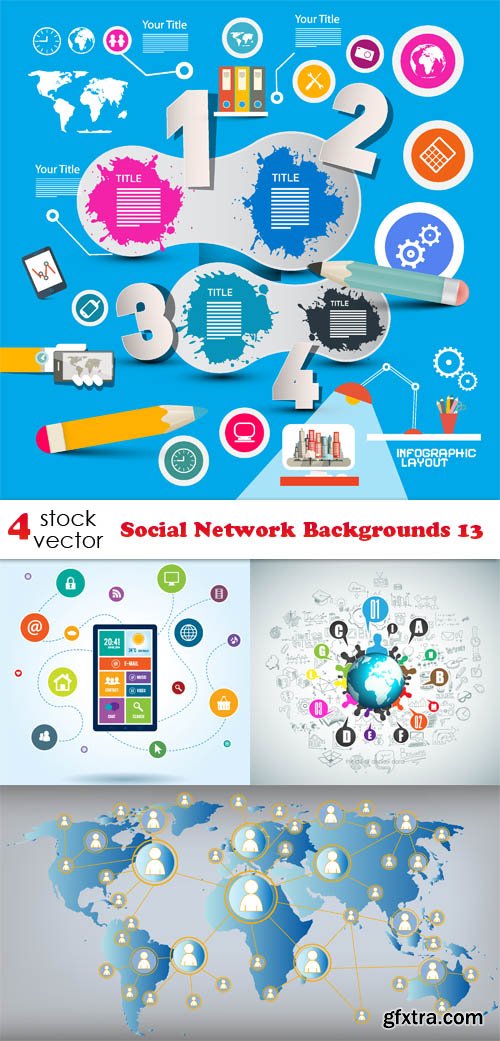 Vectors - Social Network Backgrounds 13