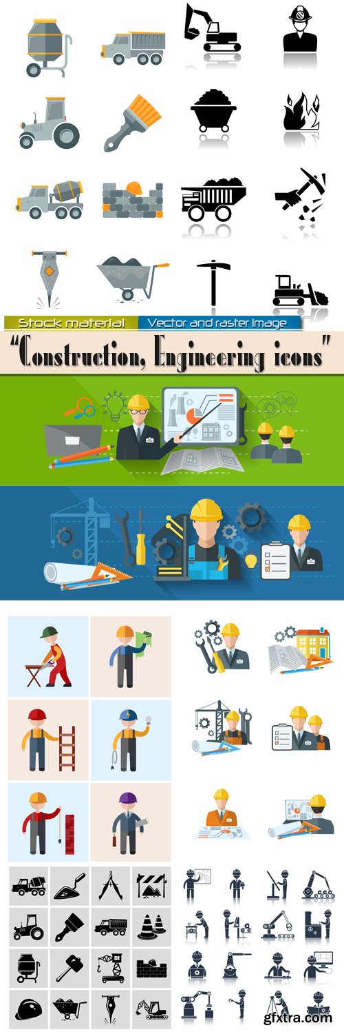 Collection icons - Engineering construction