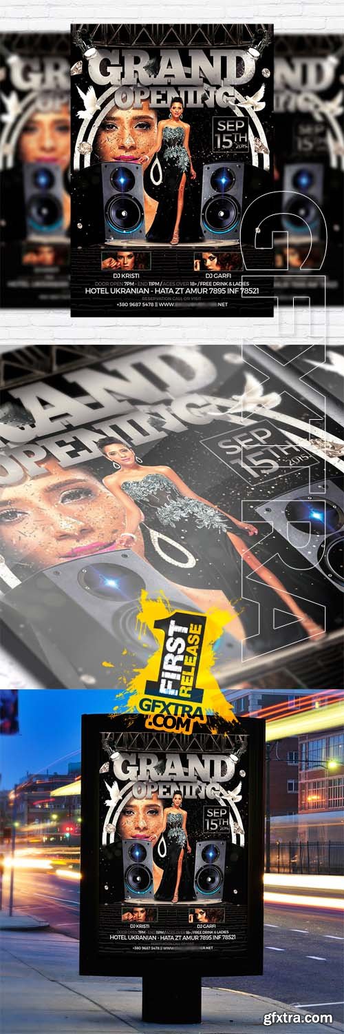 Grand Opening - Flyer Template + Facebook Cover