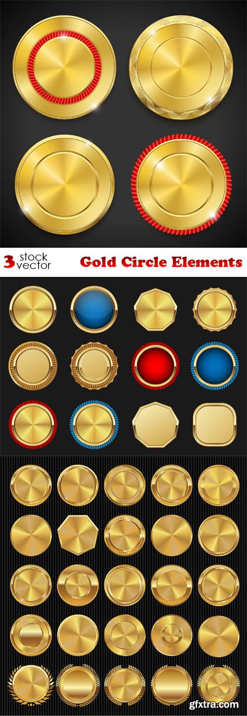 Vectors - Gold Circle Elements