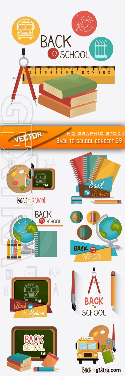 Stock Vector - Back to school concept 39