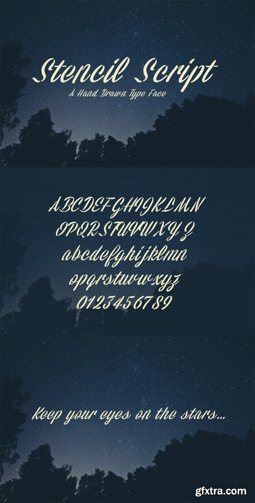 Stencil Script Font