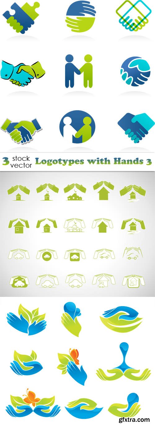 Vectors - Logotypes with Hands 3