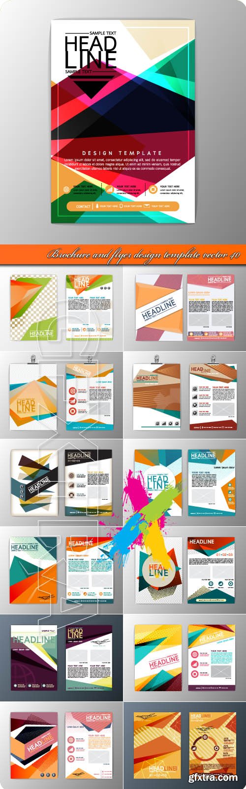 Brochure and flyer design template vector 40