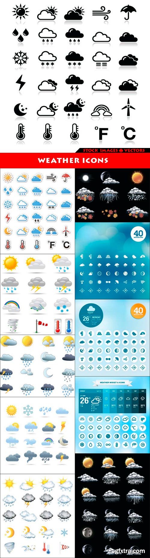 Weather Icons 12x EPS