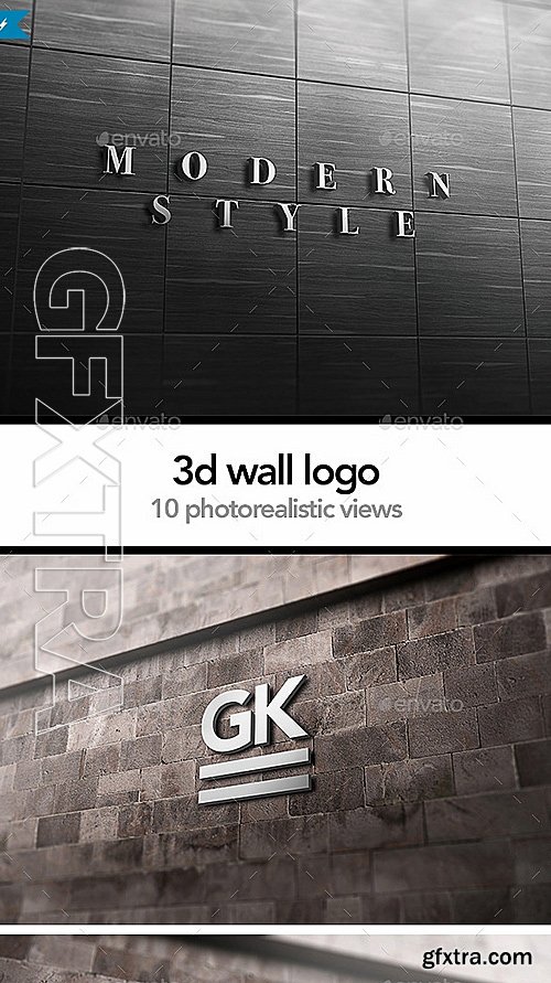 GraphicRiver - 3D Logo Signage Wall Mock Up 12656394