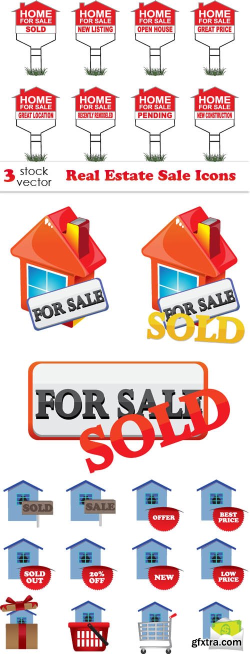 Vectors - Real Estate Sale Icons