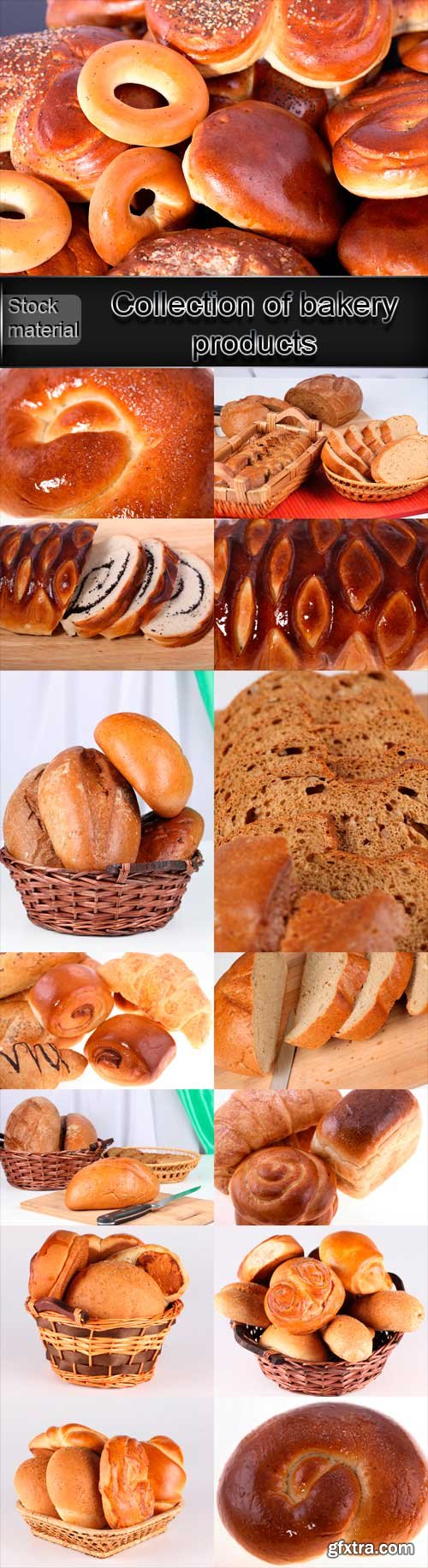 Collection of bakery products