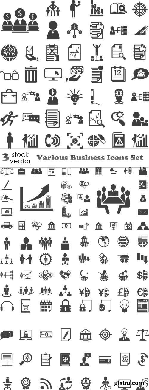 Vectors - Various Business Icons Set