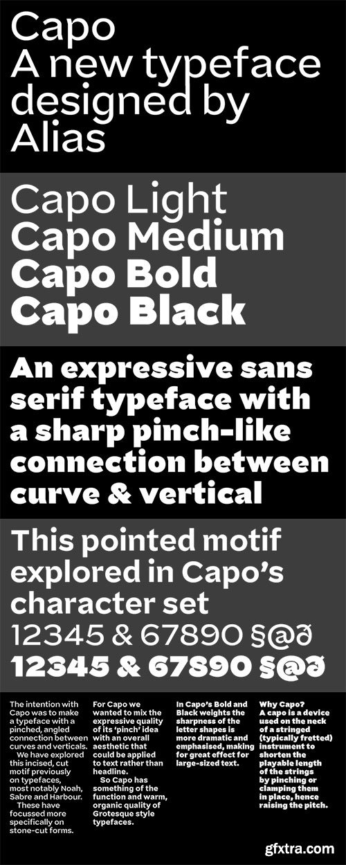 Capo - Make Great Effect for Large-Sized Text. 4xOTF $145 NEW!