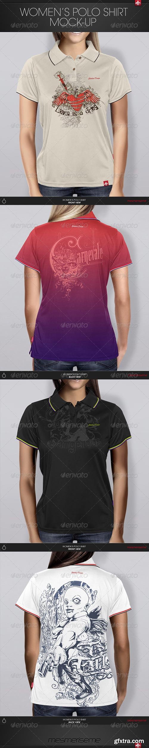 GraphicRiver - Women\'s Polo Shirt Mock-up 6241364