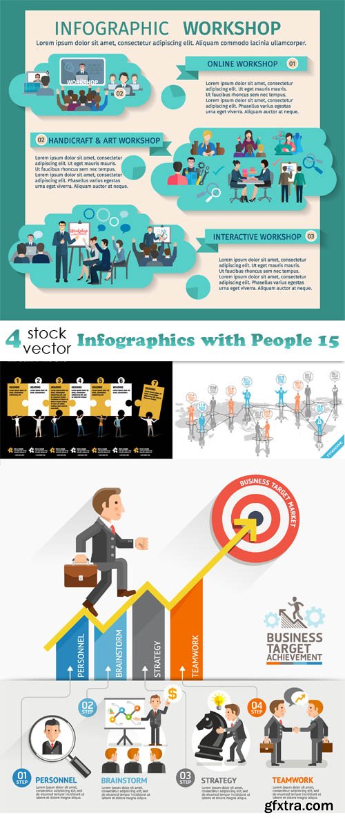 Vectors - Infographics with People 15